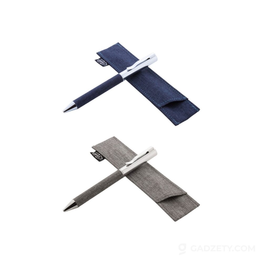 Długopis Teppet, metalowy z etui z RPET