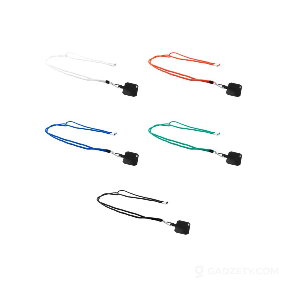 Smycz RPET Corphon, z uchwytem na telefon