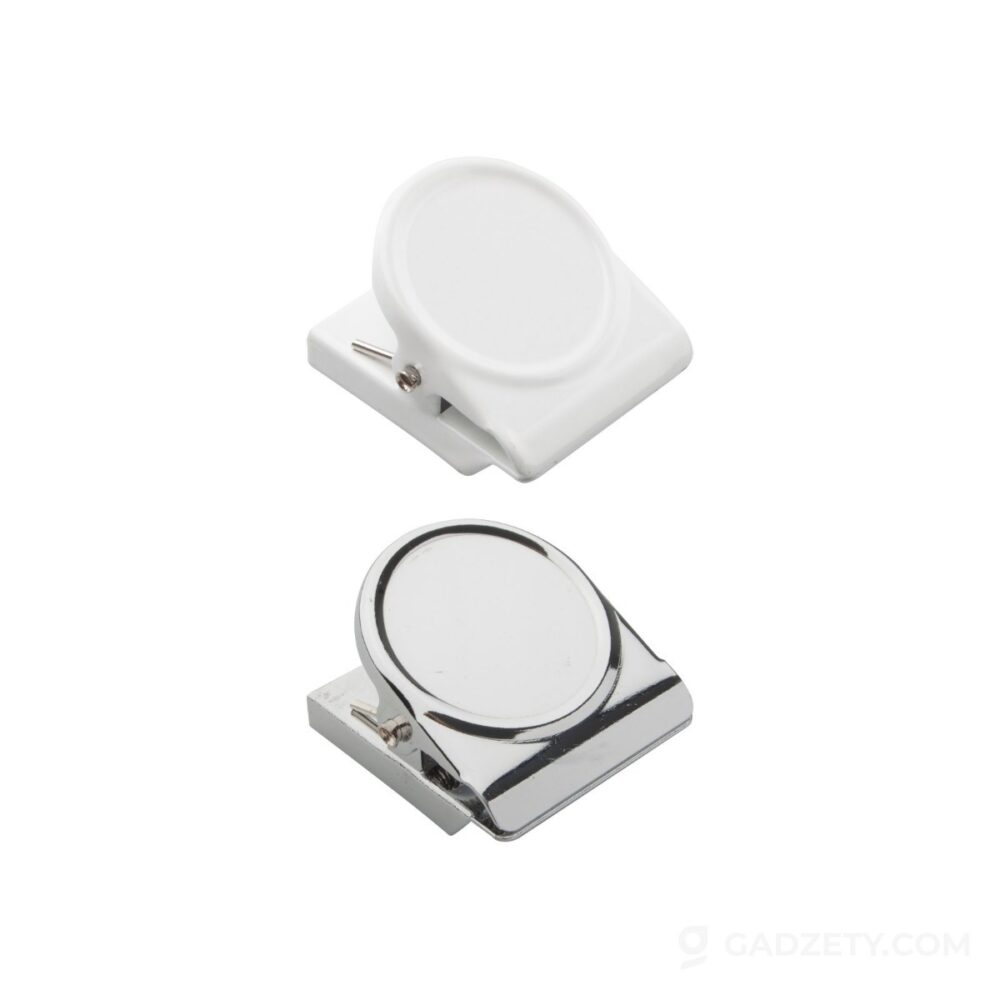Metalowy klips MagNote, z magnesem od spodu