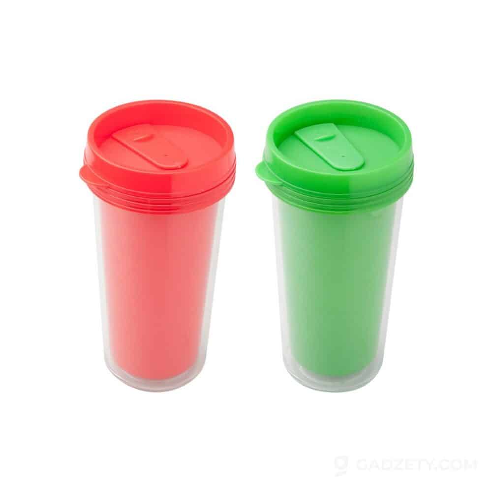 Kubek termiczny Poster 450 ml, plastikowy