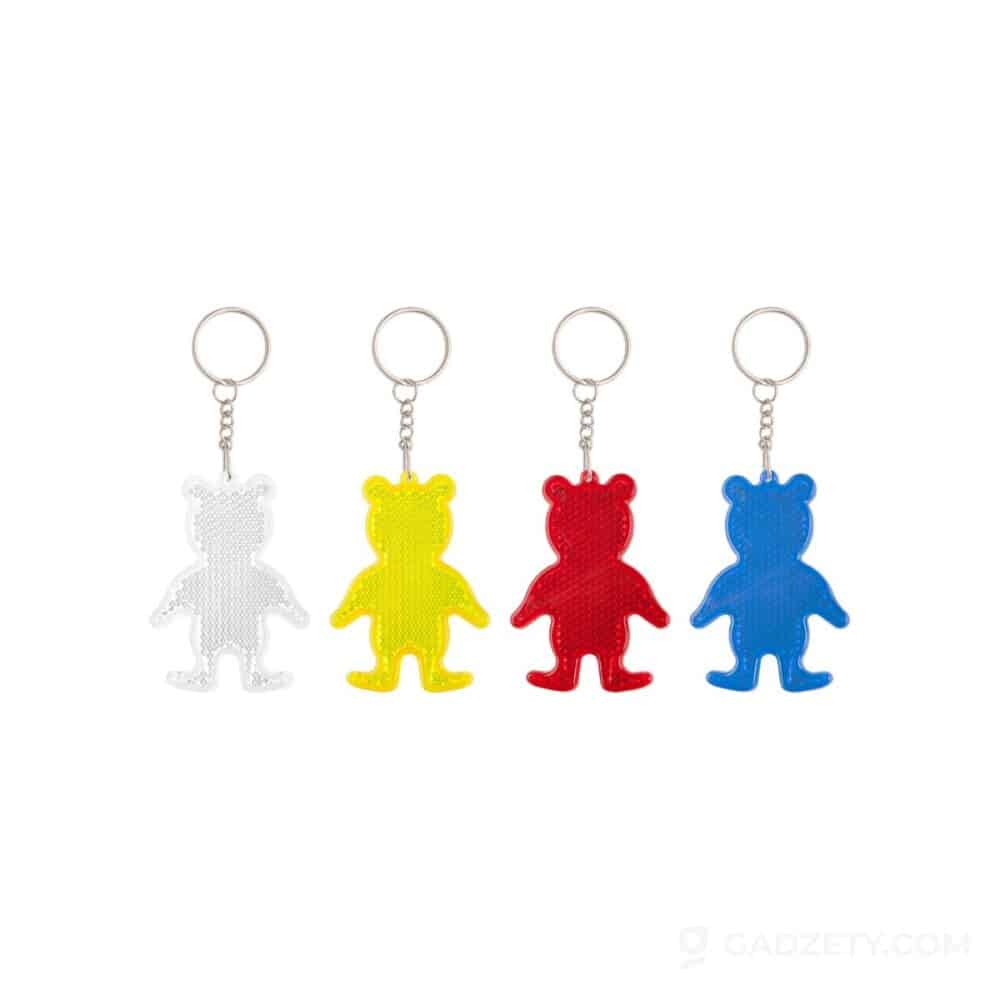 Brelok odblaskowy Safebear, plastikowy