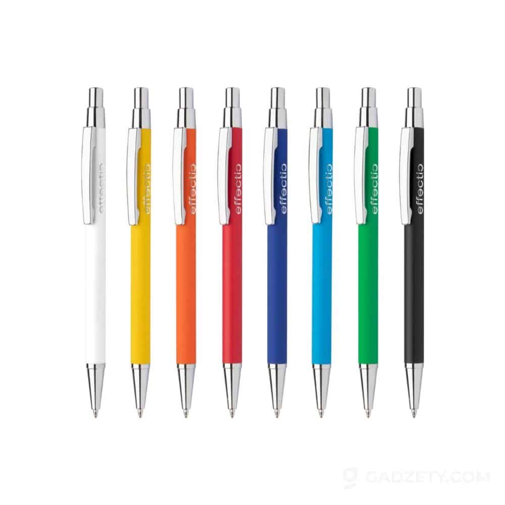 Długopis Chromy, aluminiowy, niebieski