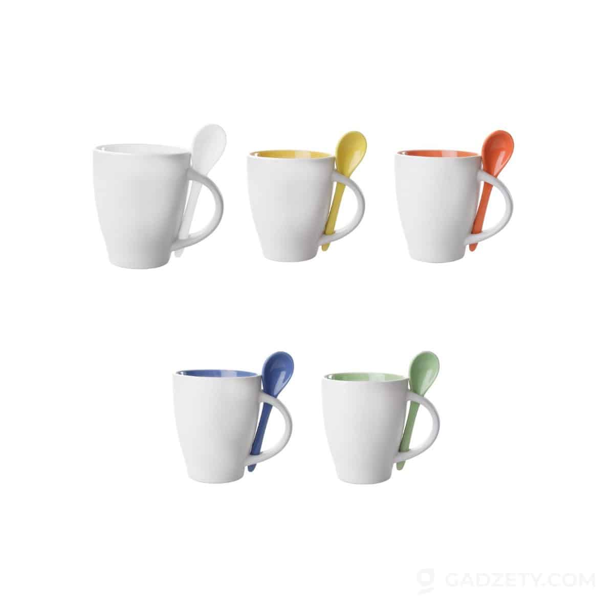 Kubek Spoon ceramiczny z łyżeczką 300 ml