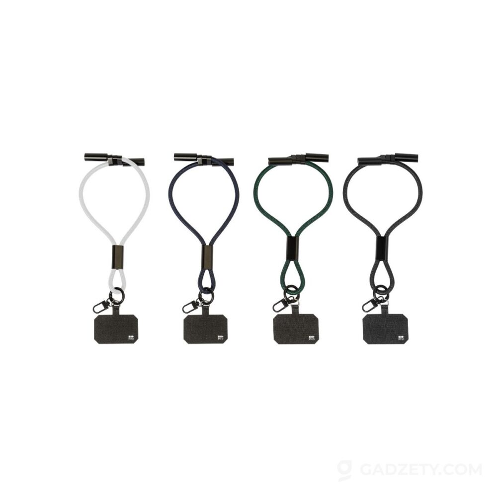 Smycz na nadgarstek CuffCharge, z RPET