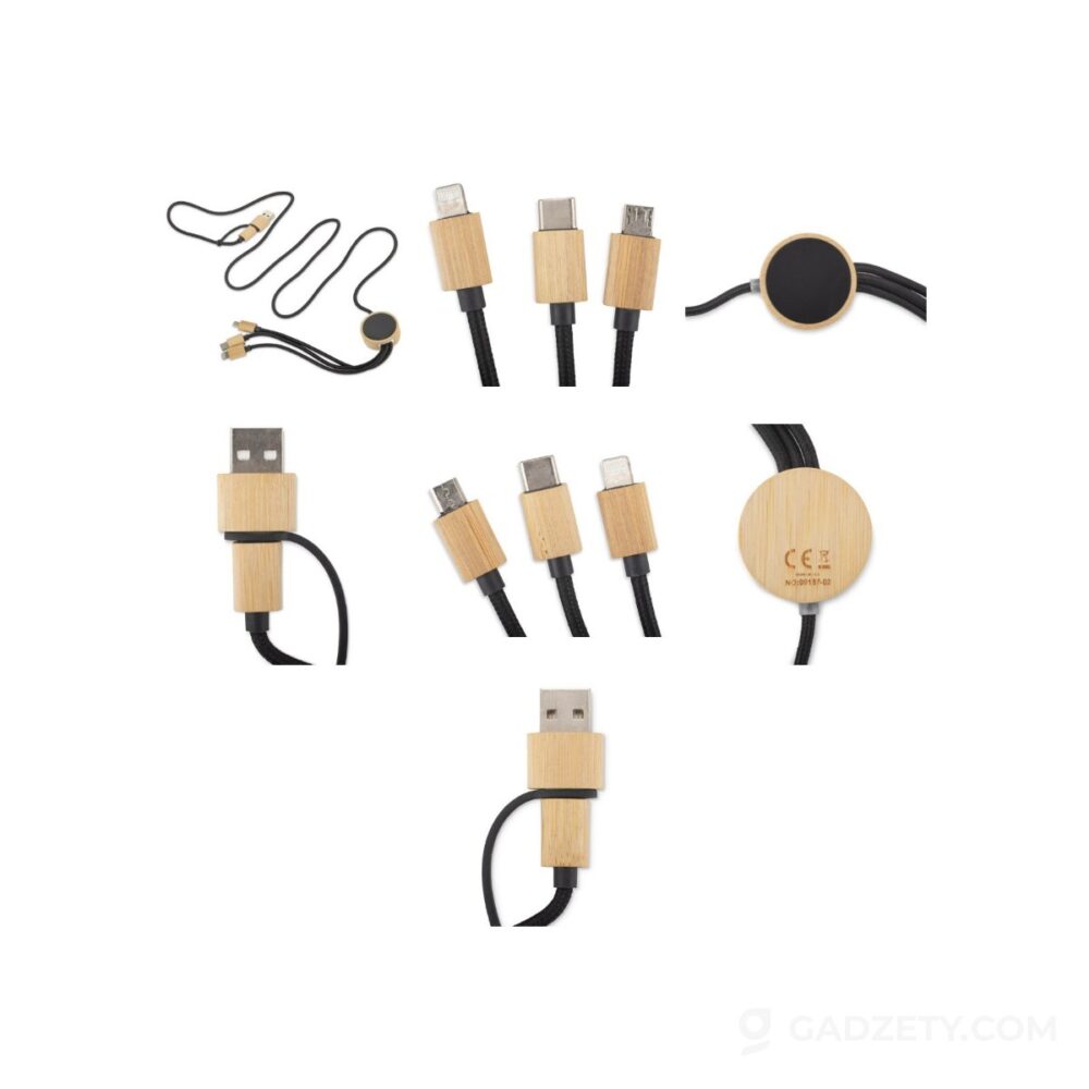 Kabel 4w1 GLOWIK, z podświetleniem LED
