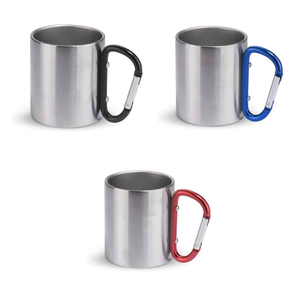 Kubek z karabińczykiem CAMPIC 200 ml - warianty kolorystyczne