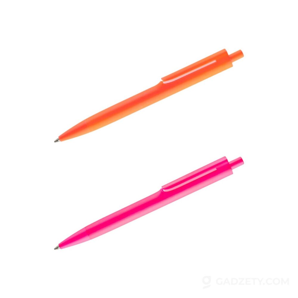 Długopis Neon, plastikowy, niebieski wkład