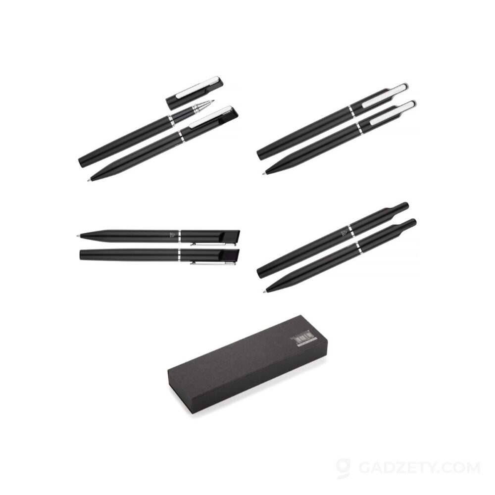 Zestaw piśmienniczy EFAN, matowy aluminiowy