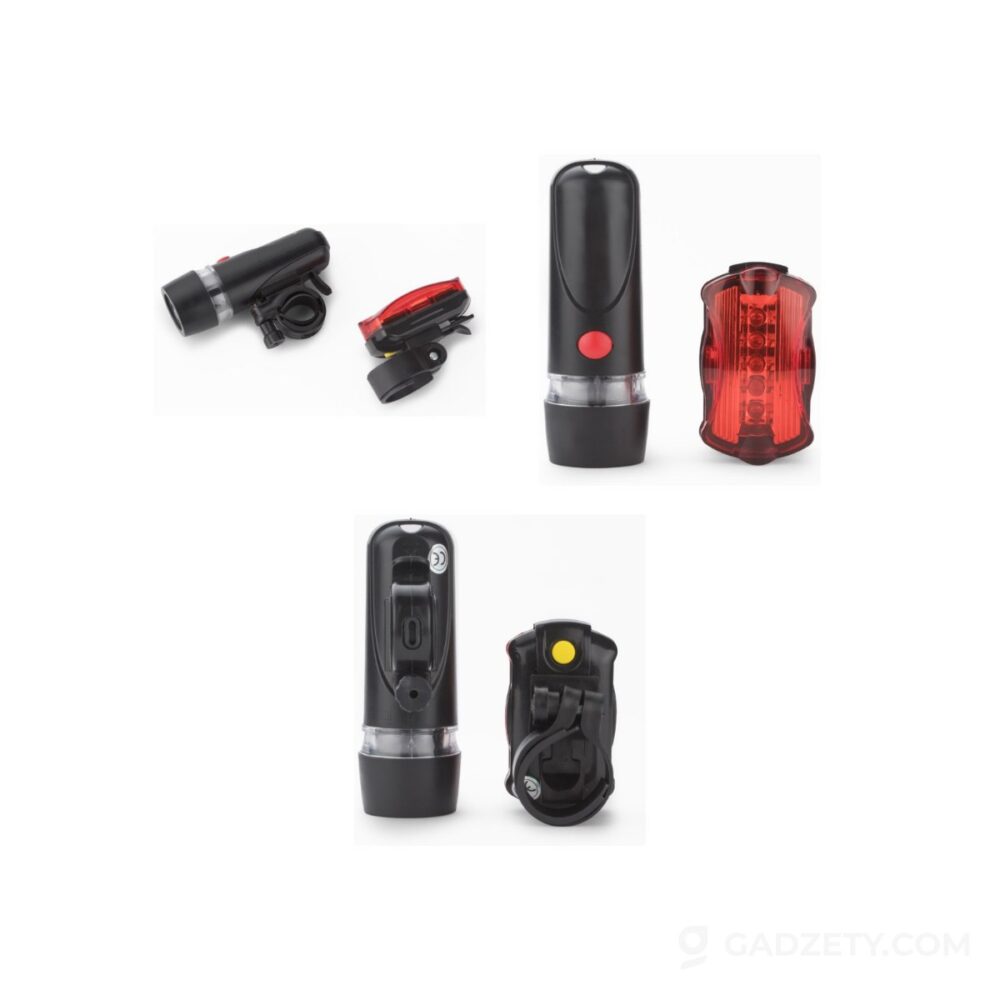 Zestaw lampek rowerowych Azer, 5 diod LED