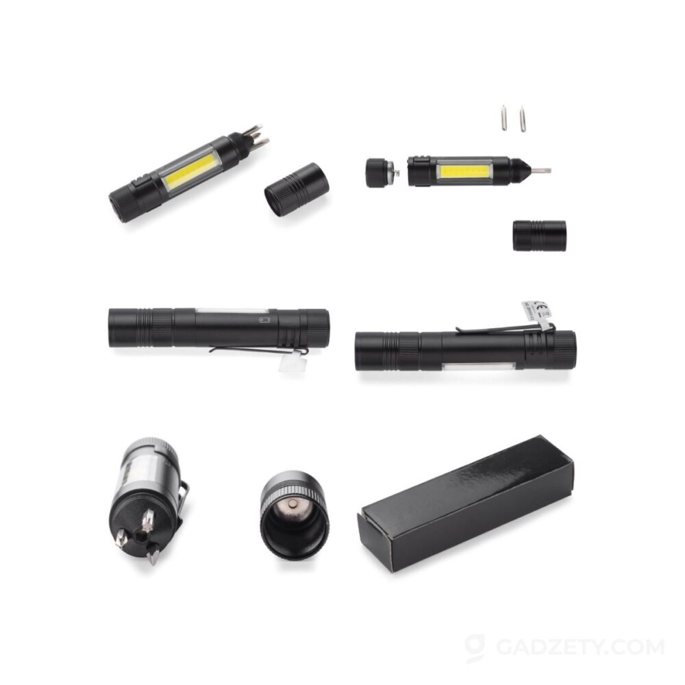 Latarka COB MAESTRO, metalowa z magnesem