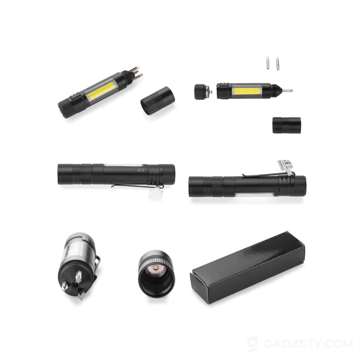 Latarka COB MAESTRO, metalowa z magnesem