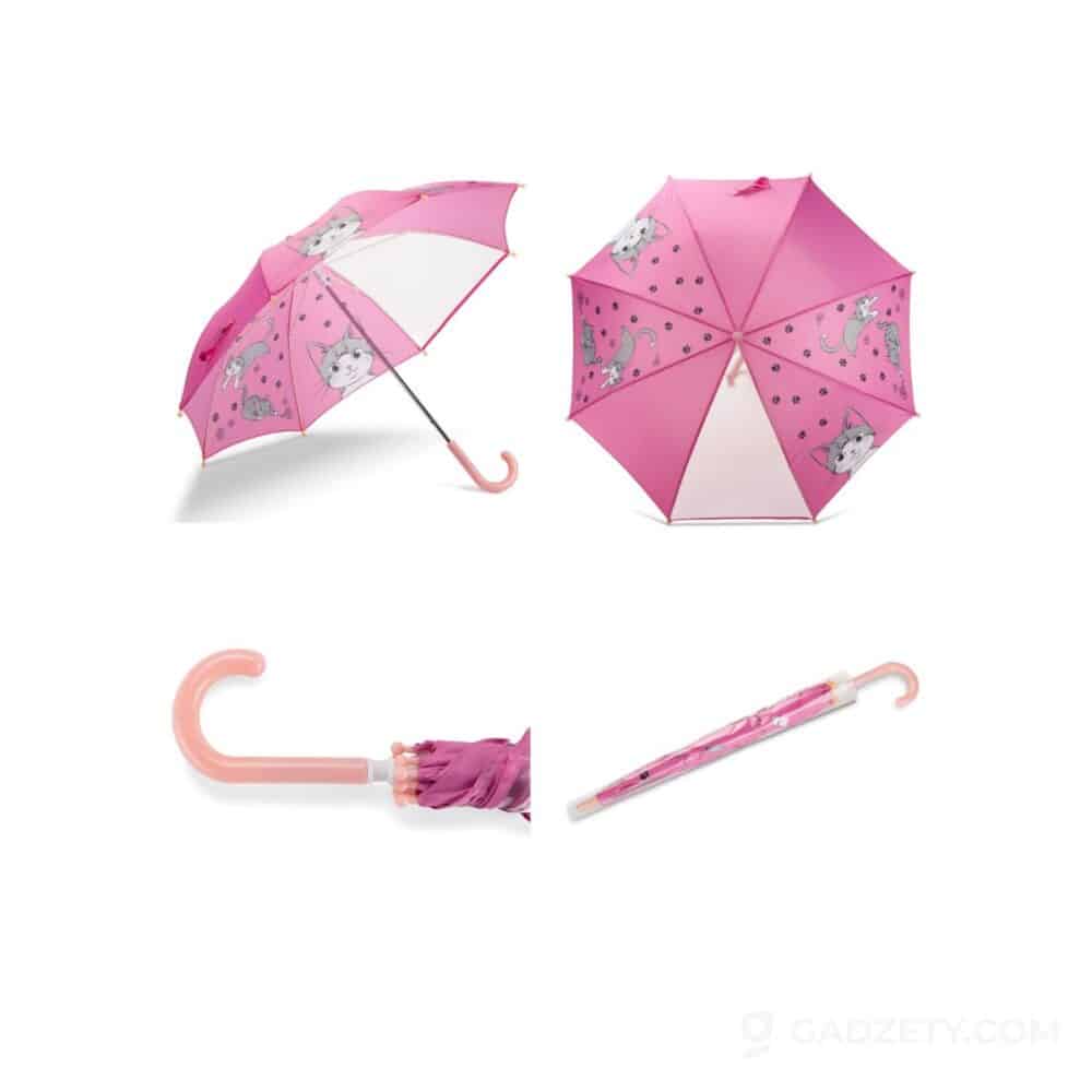 Parasol dziecięcy Miau, z kotami i łapkami