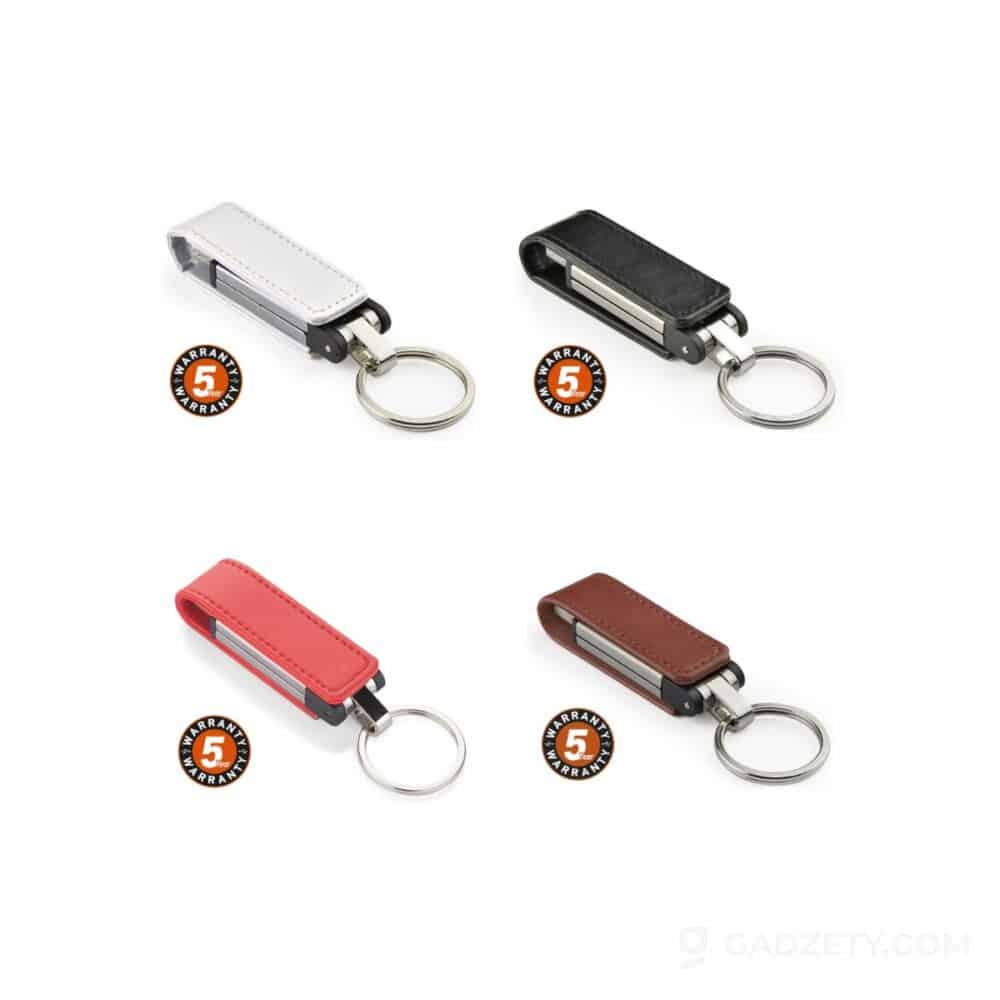 Pamięć USB Budva 16, z ekoskóry i metalu