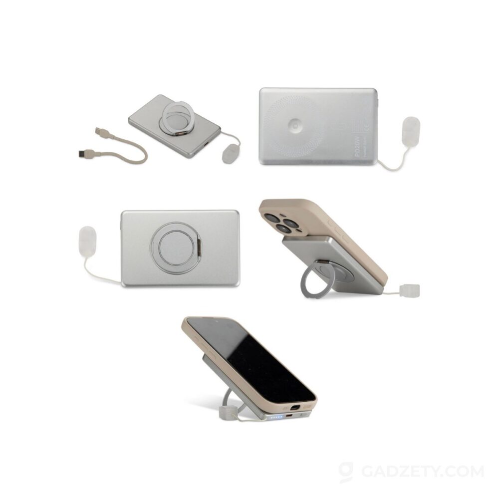Powerbank Zyntra 5000, 20 W, aluminiowy