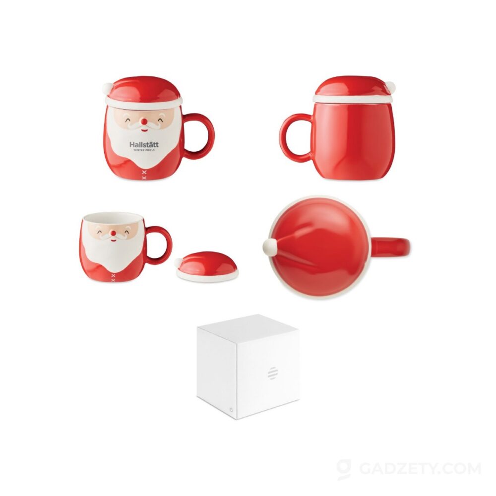 Kubek ceramiczny z pokrywką SANTA