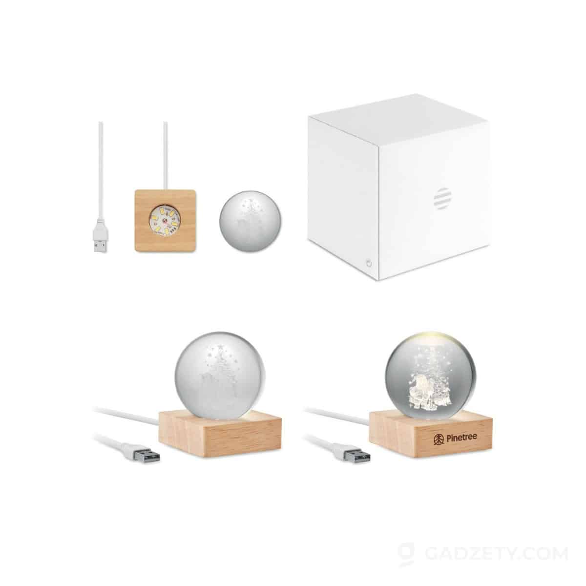 Ozdoba świąteczna Santa Light, z kablem USB