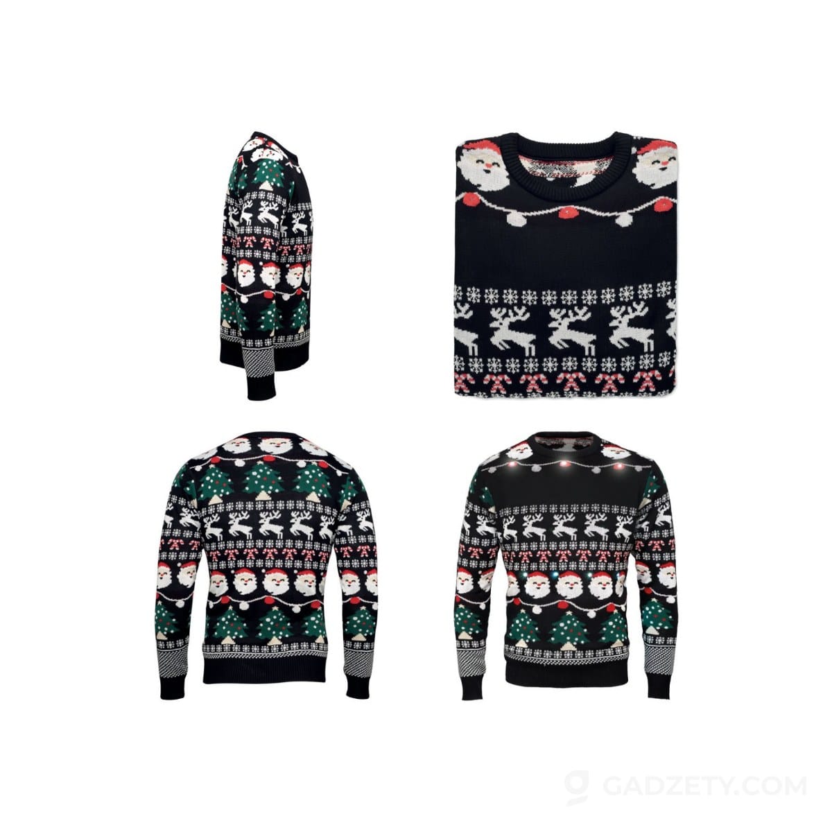 Sweter świąteczny Shamis Large, z 10 LED