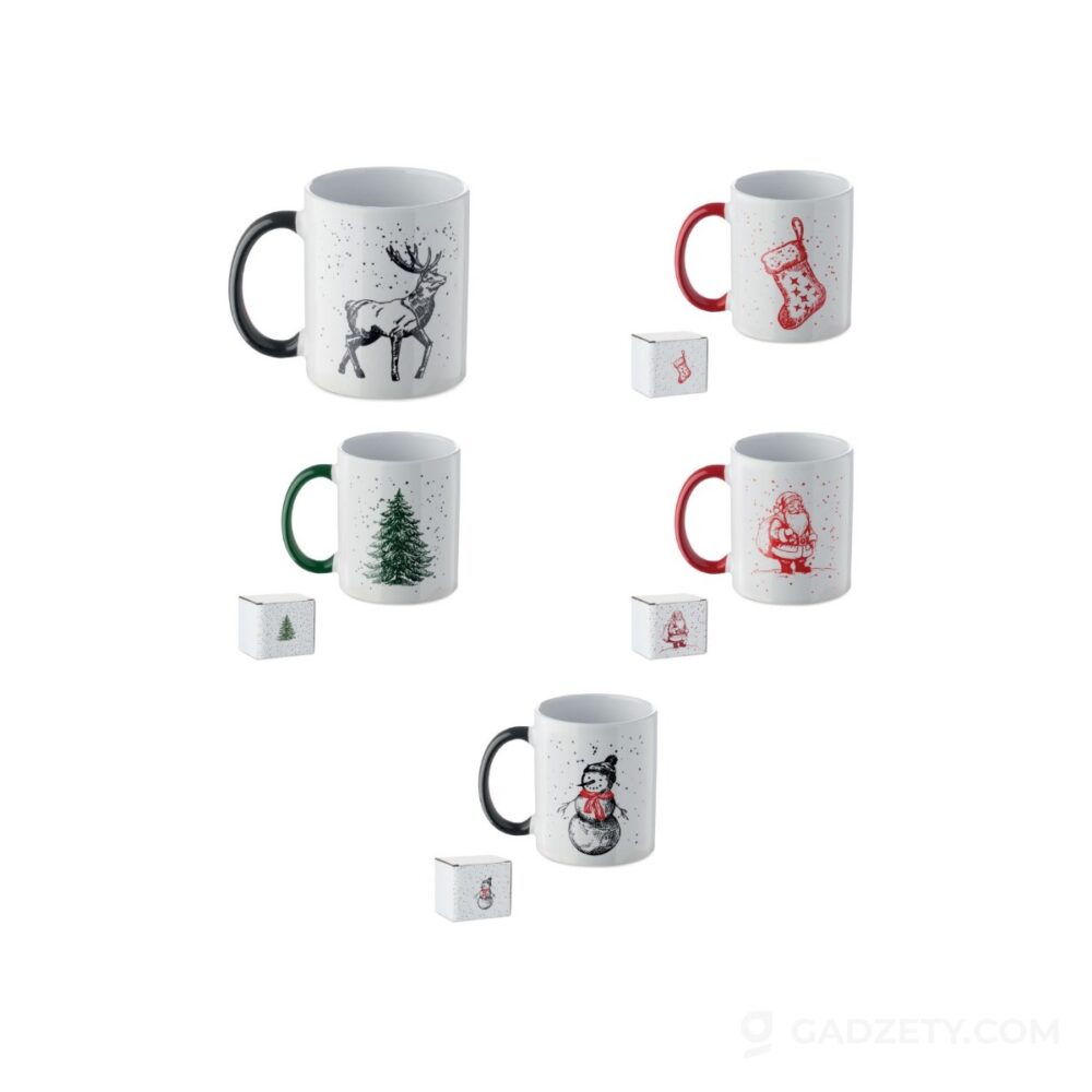 Kubek ceramiczny FESTIMUG, świąteczny wzór