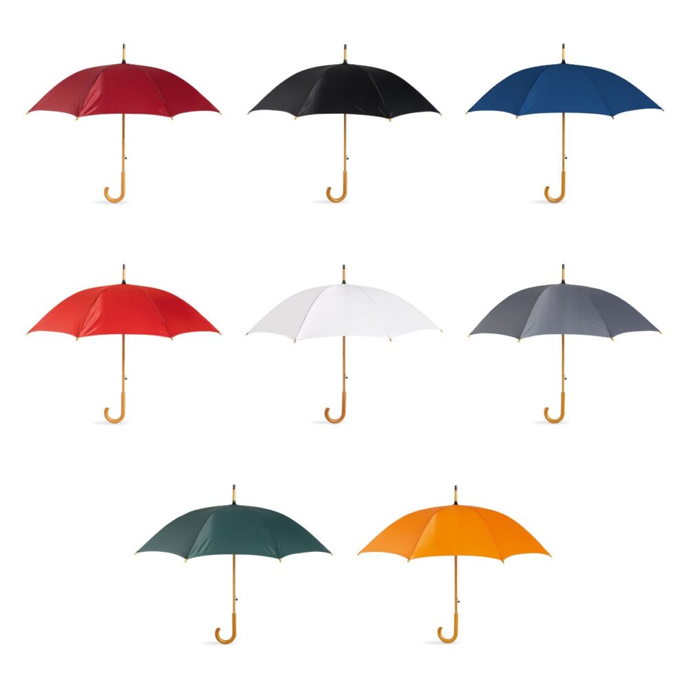 Parasol z drewnianą rączką CUMULI - warianty kolorystyczne
