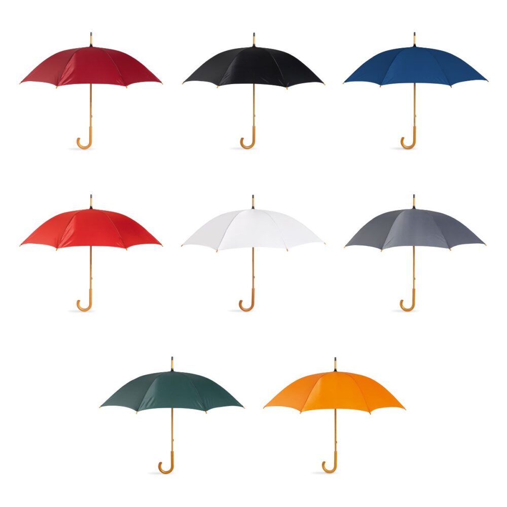 Parasol z drewnianą rączką CALA - warianty kolorystyczne