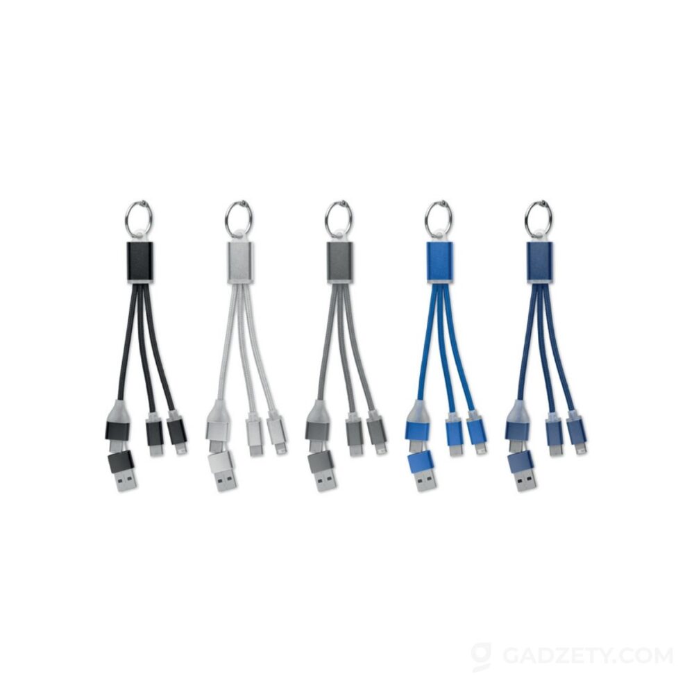 Kabel ładujący Blue, brelok 4 w 1 typu C