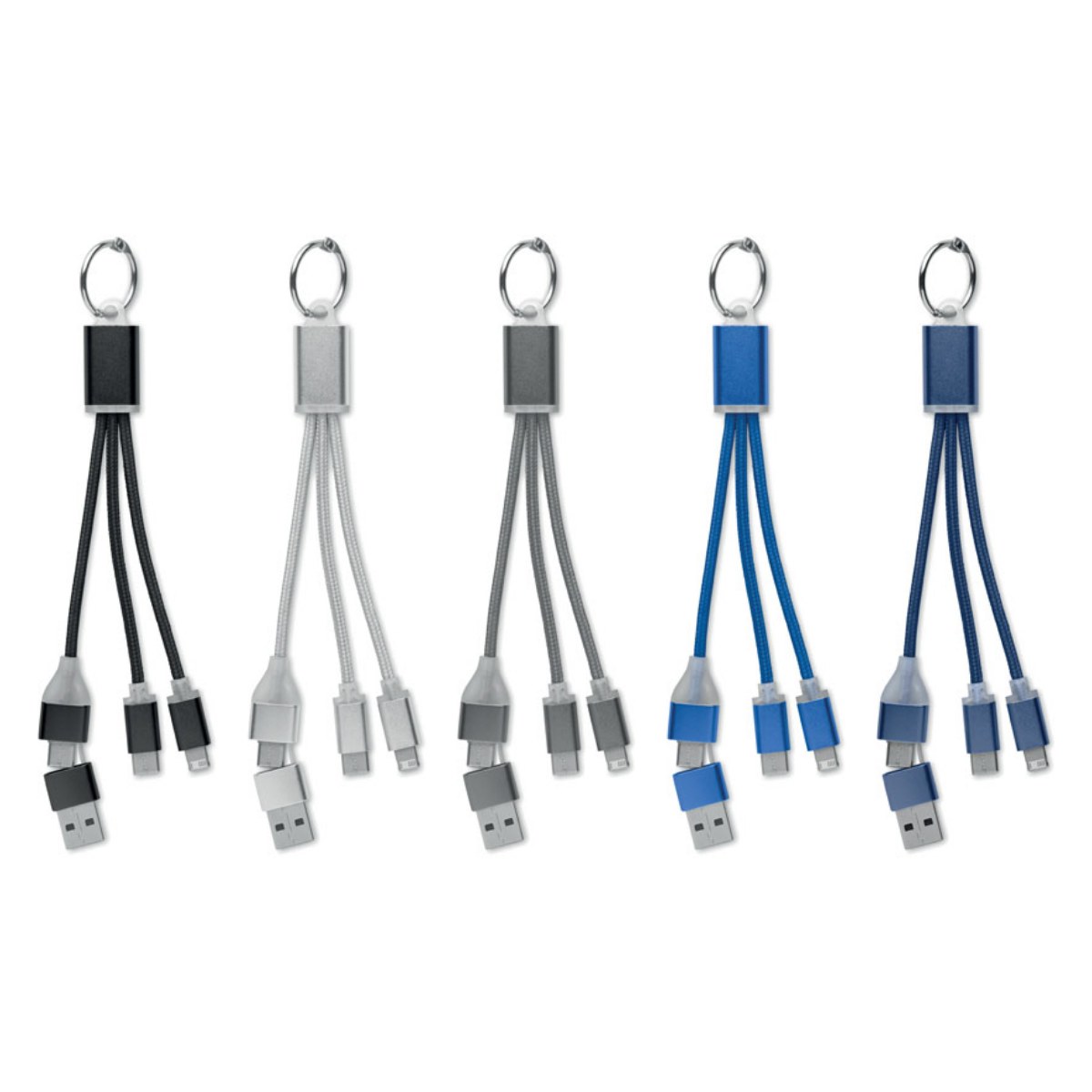 Kabel ładujący 4 w 1 typu C BLUE - warianty kolorystyczne