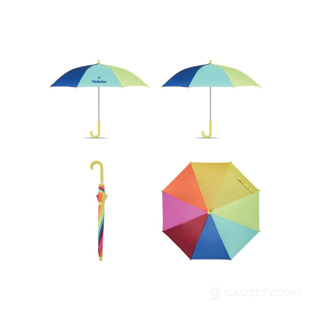Parasol dziecięcy Arco, z tęczowym wzorem