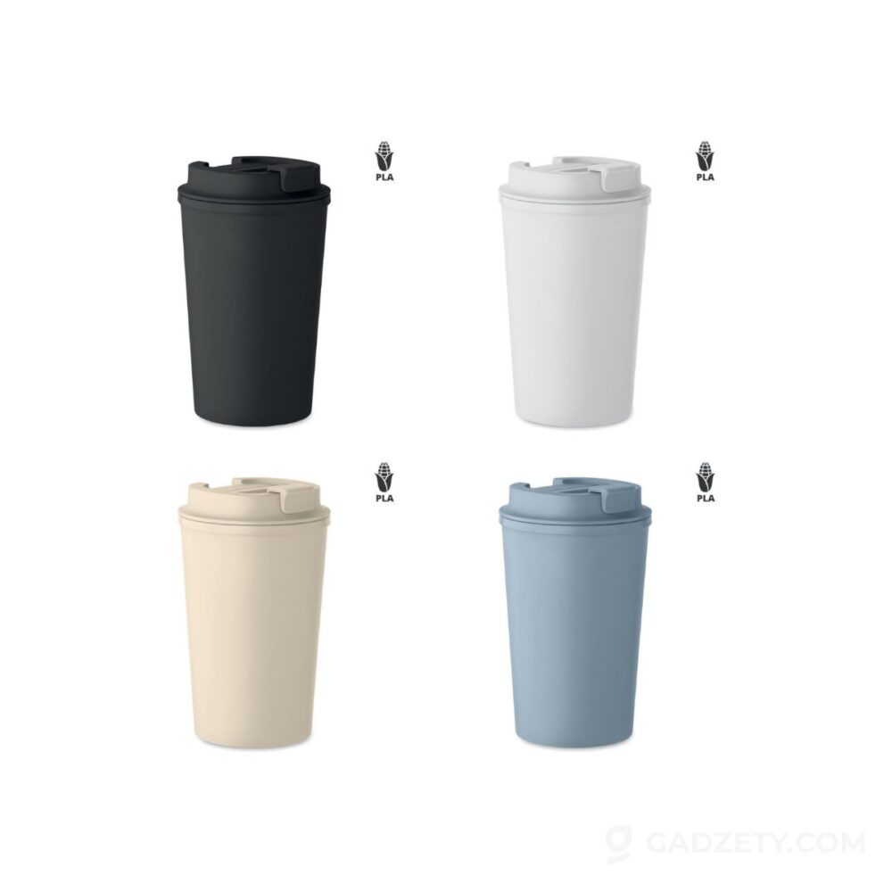 Kubek dwuścienny Beibaku, 350 ml, plastikowy