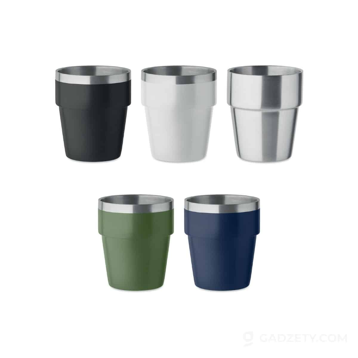 Kubek dwuścienny Acerito, 250 ml stalowy