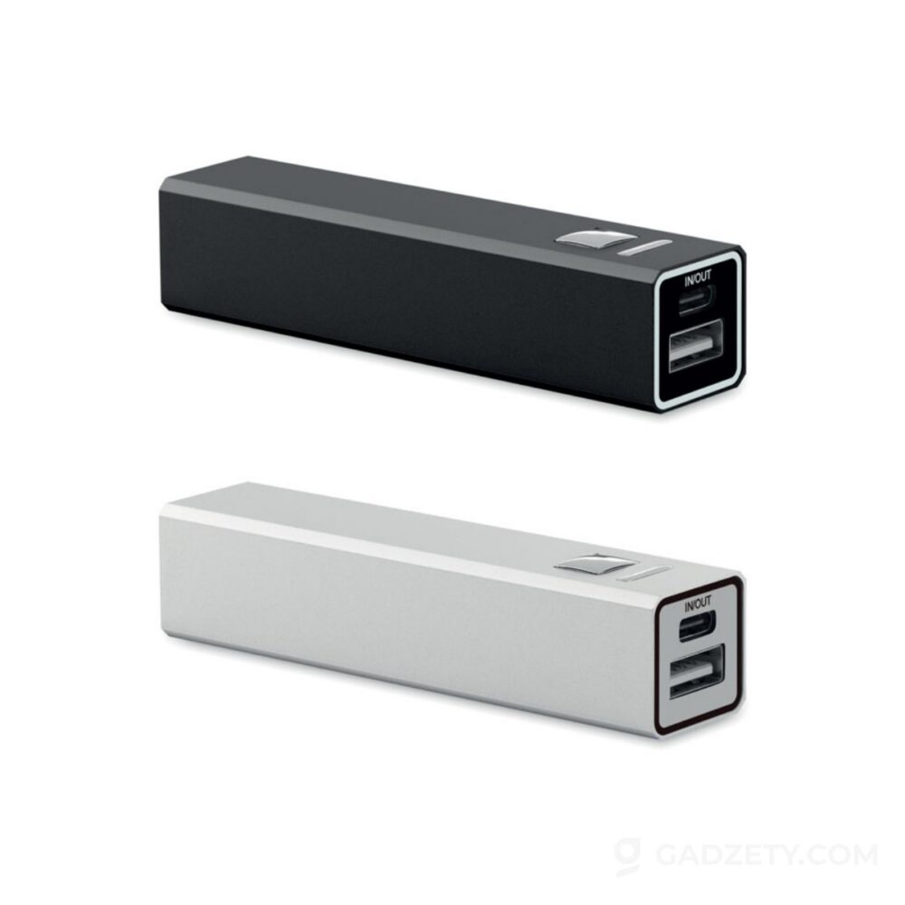 Power bank POWERALUC, 2600 mAh, aluminiowy