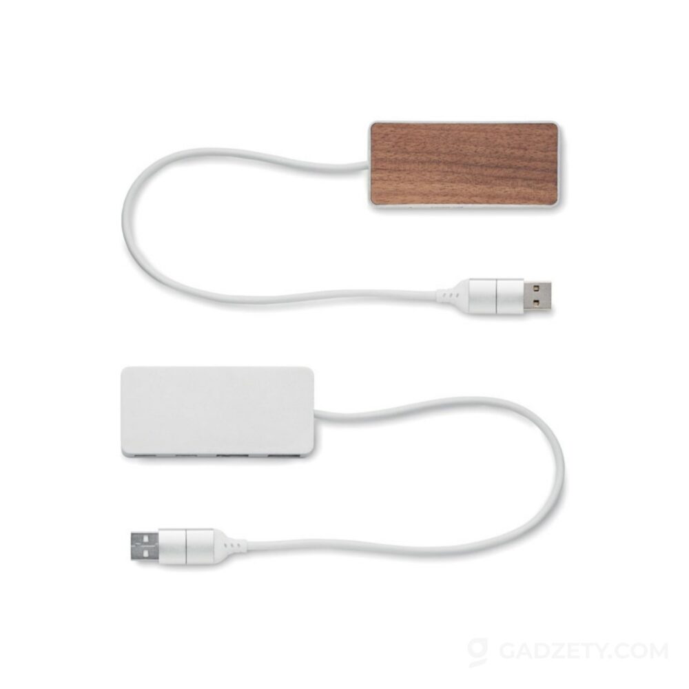 Hub USB UBAH, 4-portowy z kablem 27,5 cm