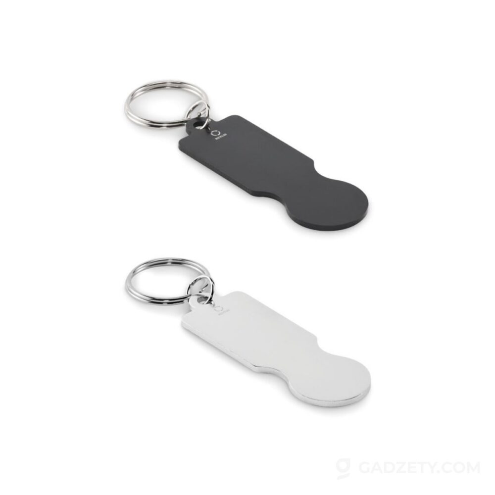 Brelok z żetonem Tokley do wózka, aluminiowy