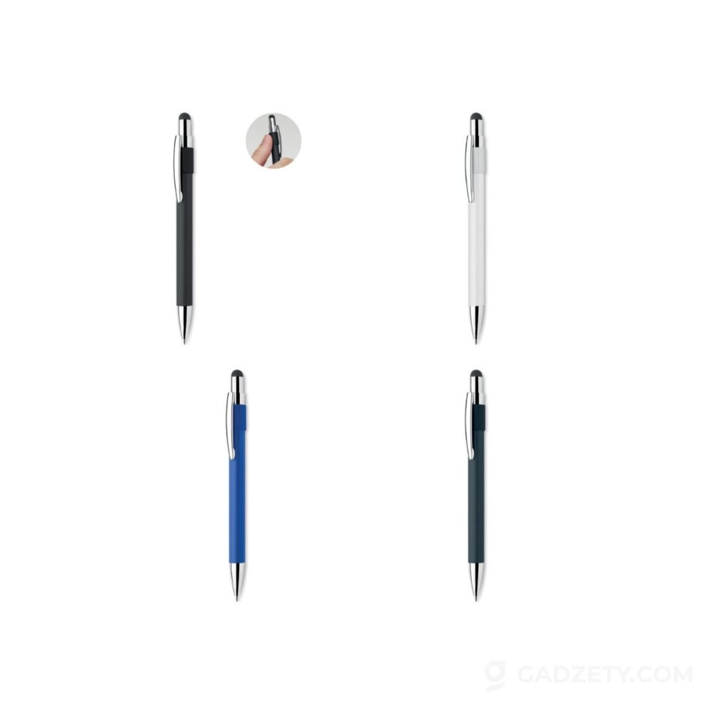 Długopis EDD, aluminiowy, niebieski tusz