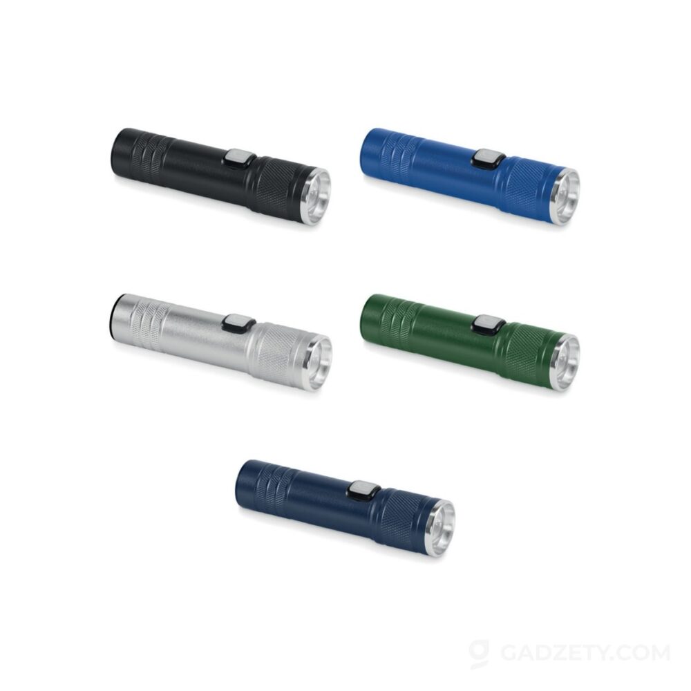 Latarka COB FLASHRA, aluminiowa, z zoomem