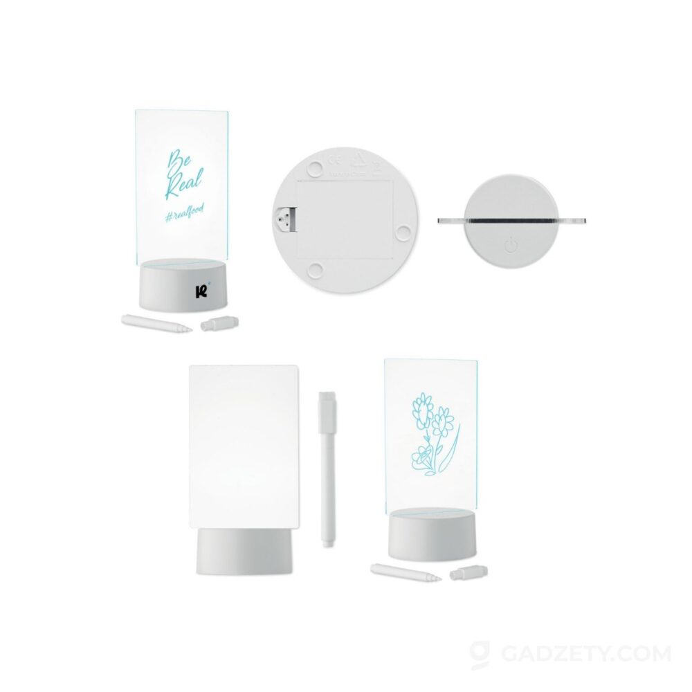 Podświetlana tablica LED LEDMEMO, aluminiowa