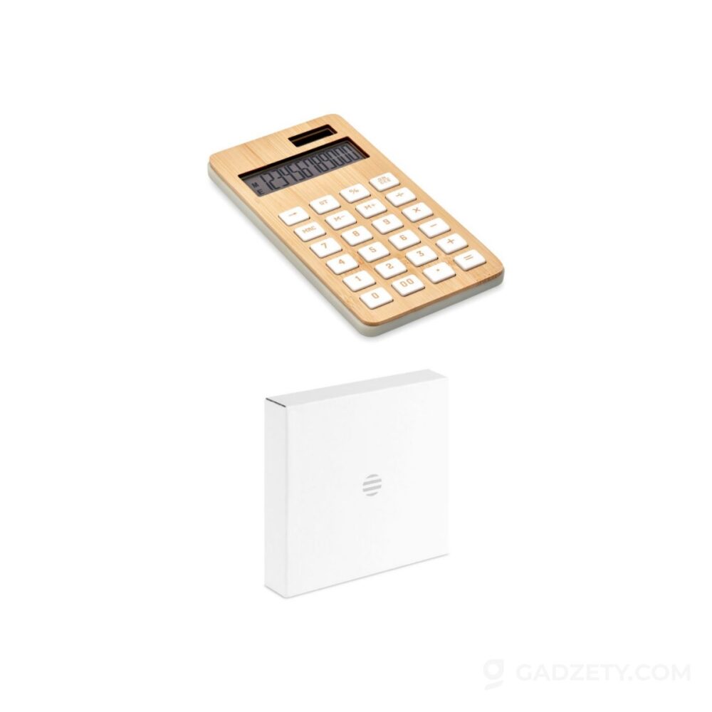 Kalkulator CALCUBIM, 12-cyfrowy bambusowy