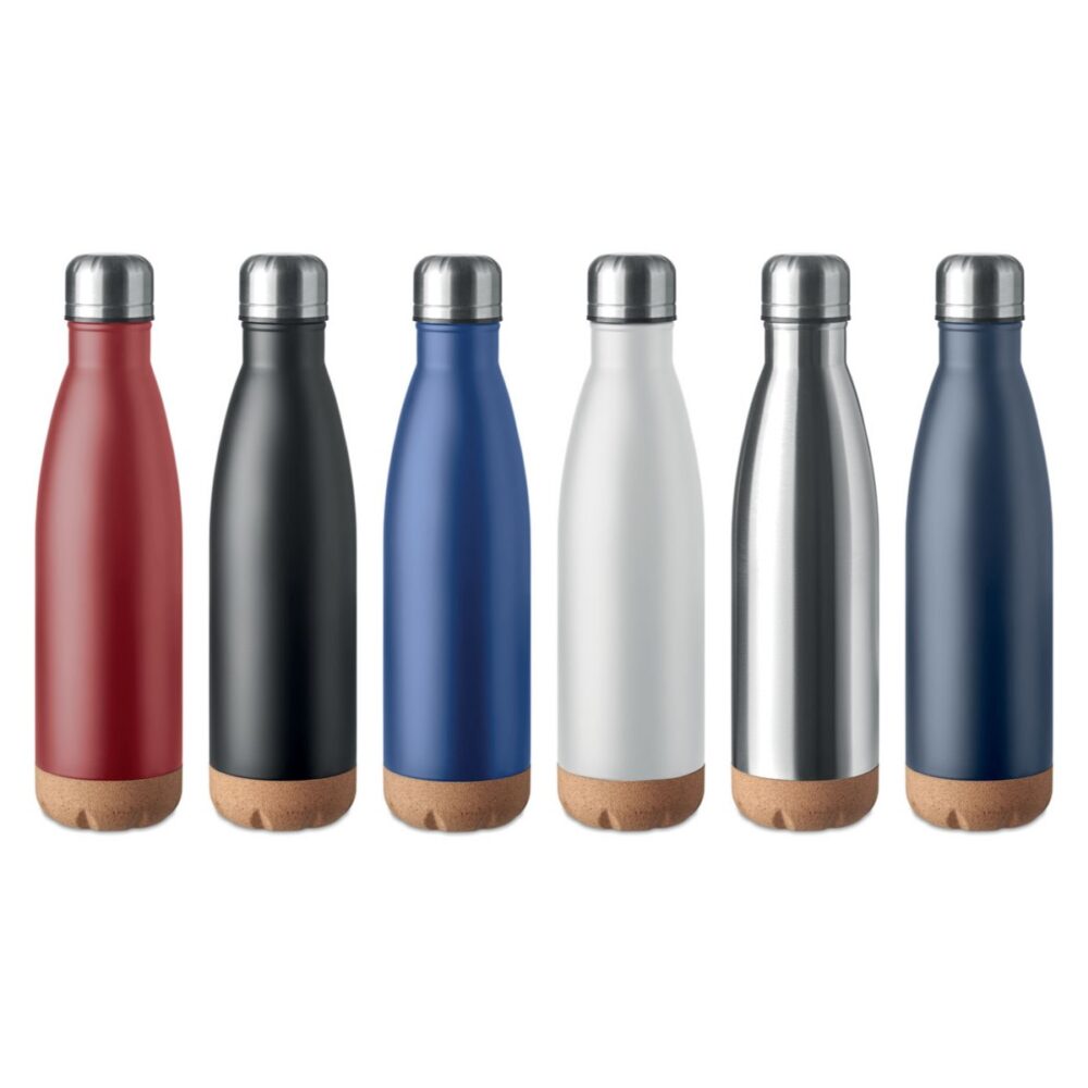 Dwuścienna butelka 500 ml ASPEN CORK - warianty kolorystyczne