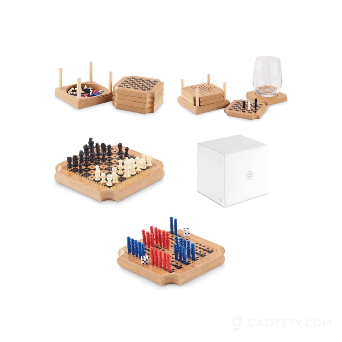 Zestaw podstawek Coastgame, z korka i MDF