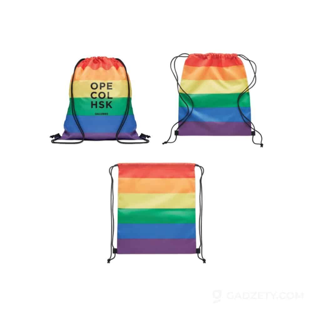 Tęczowa torba na zakupy z RPET BOW
