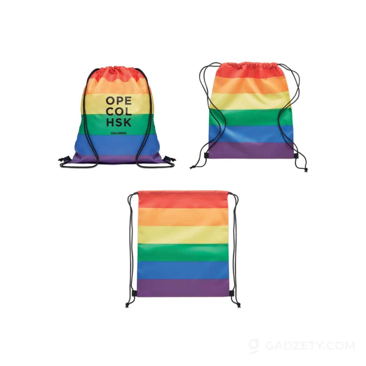 Tęczowa torba na zakupy z RPET BOW