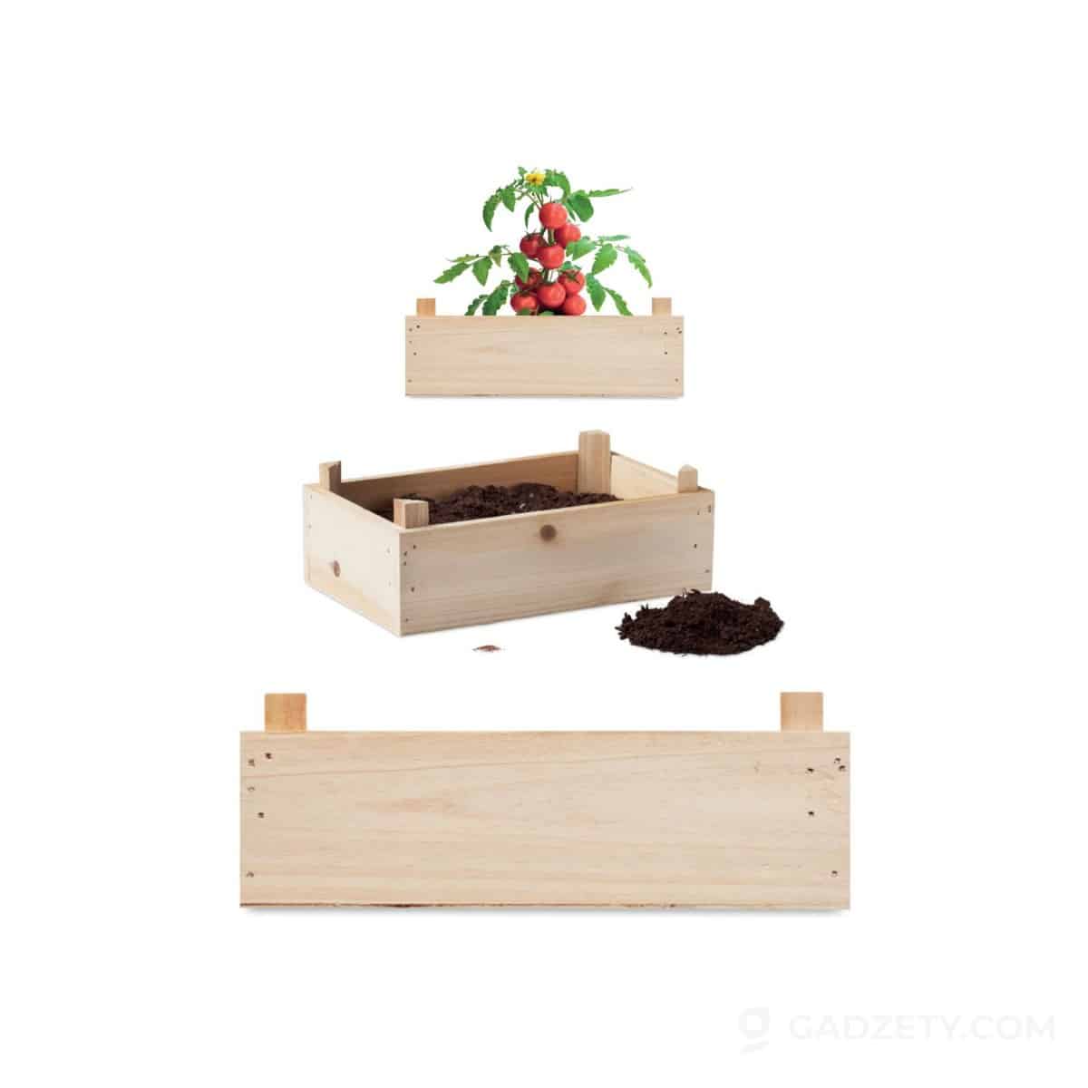 Zestaw do uprawy pomidorów Tomato, drewniany