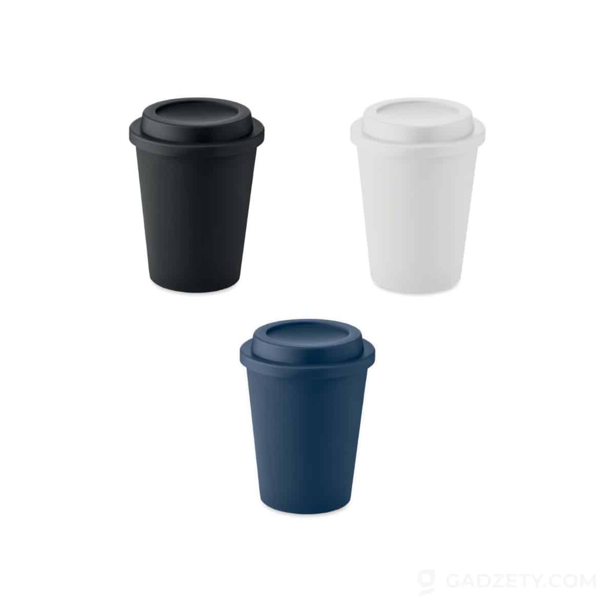 Kubek z podwójną ścianką Sora, plastikowy
