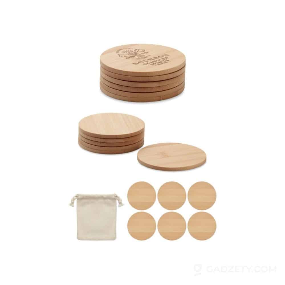 Zestaw 6 bambusowych podstawek BAYIN SET