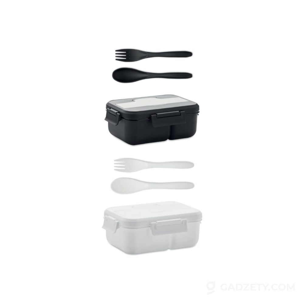Lunch box ze sztućcami z PP MAKAN