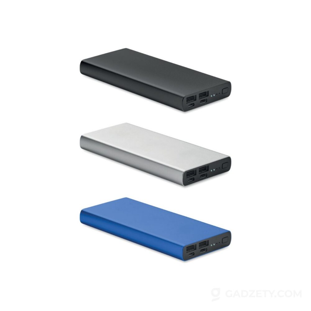 Power bank Powerflat 8, 10000 mAh, aluminiowy