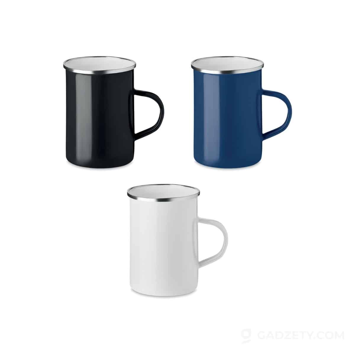 Kubek stalowy emaliowany Silver, 550 ml
