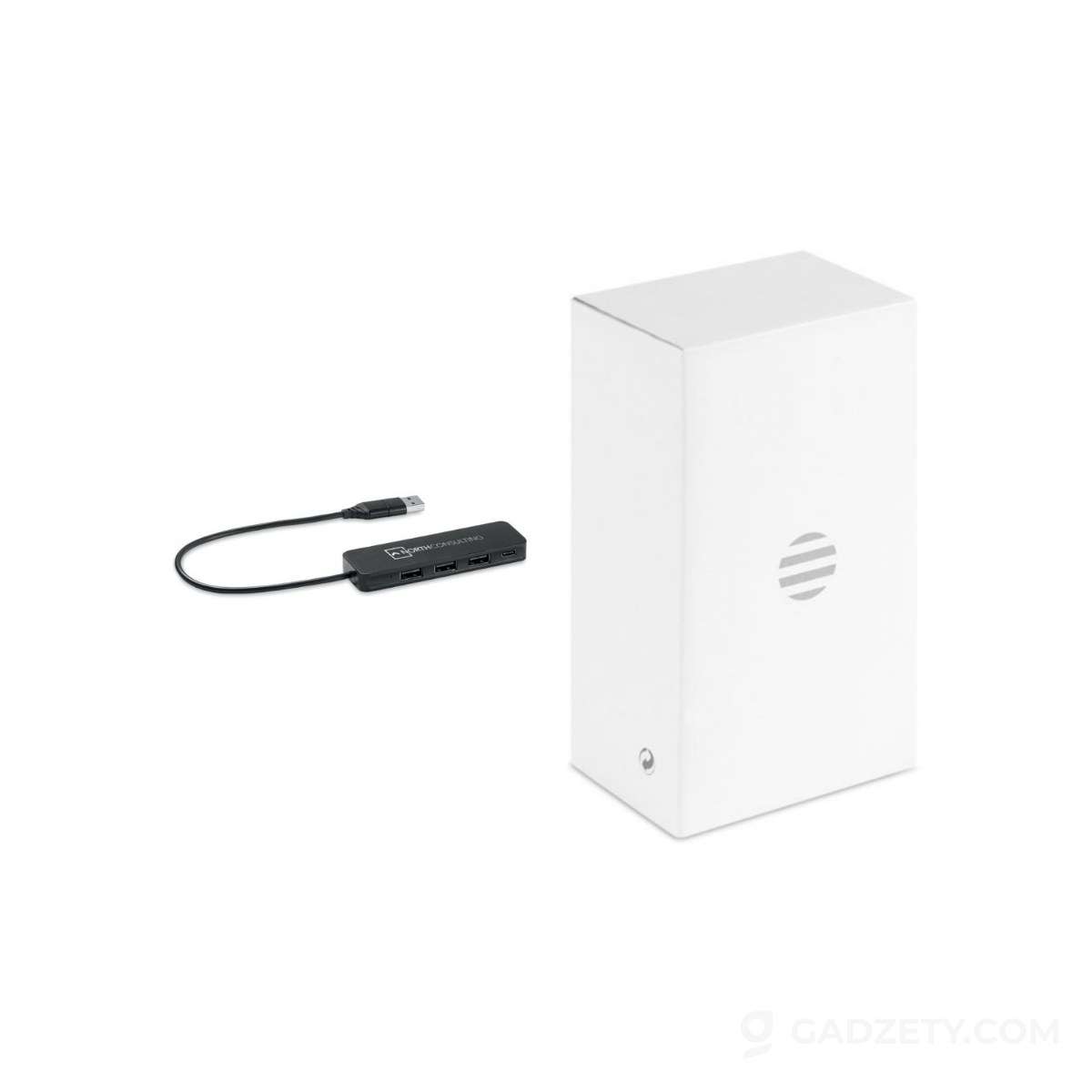 Hub USB-C Hubbie, 4-portowy, kabel 22 cm