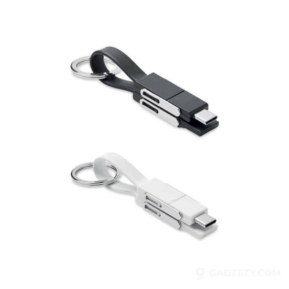 Brelok z kablem ładującym KEY, Type-C x2