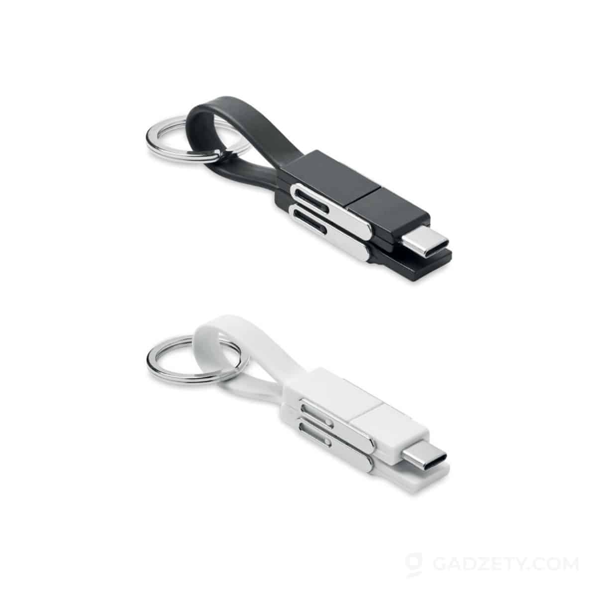 Brelok z kablem ładującym KEY, Type-C x2