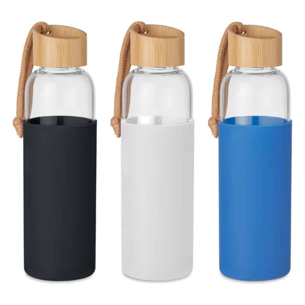 Szklana butelka 500 ml w etui CHAI - warianty kolorystyczne